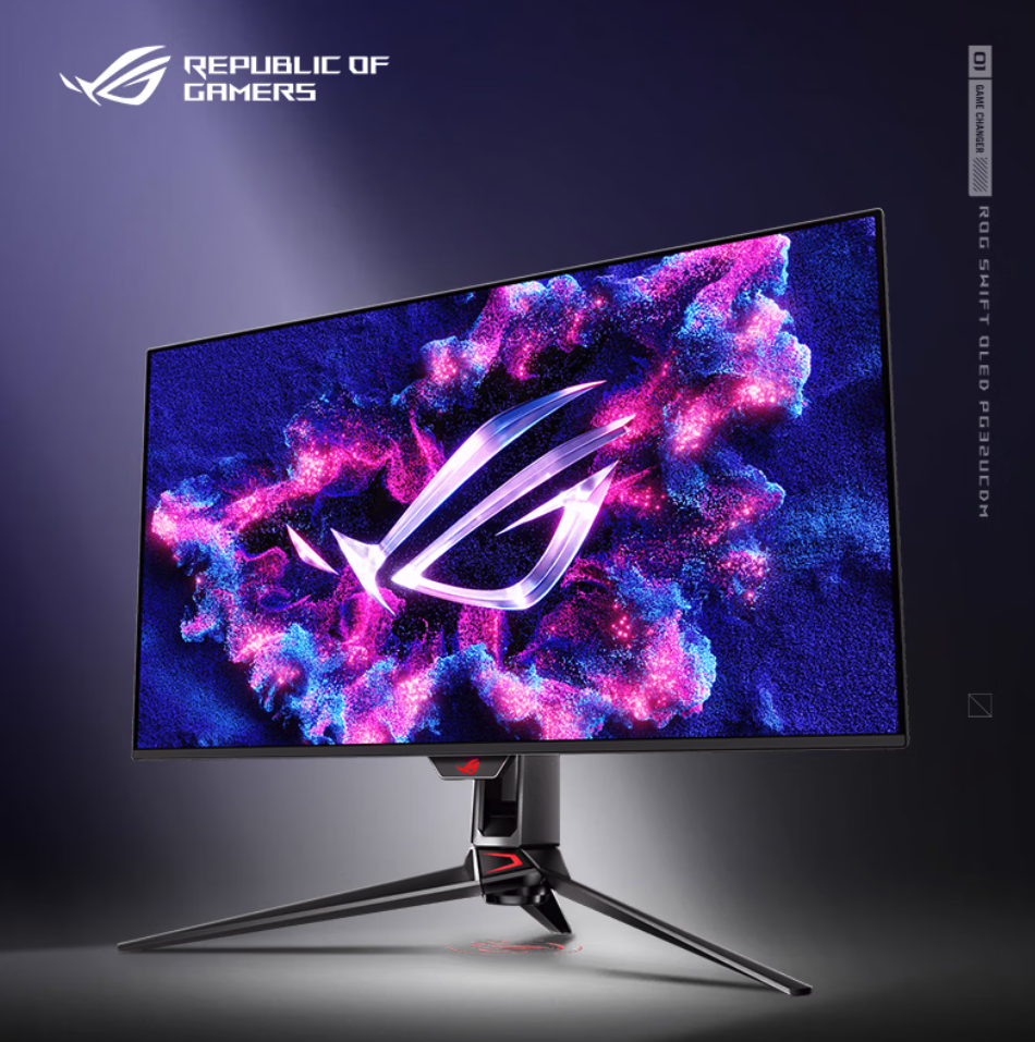 华硕发布ROG Swift OLED PG32UCDM Gen 3显示器 32英寸QD-OLED屏升级黑盾技术